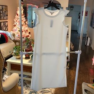 Honey & T. White Sleeveless Midi Dress. Size Large. NWT.